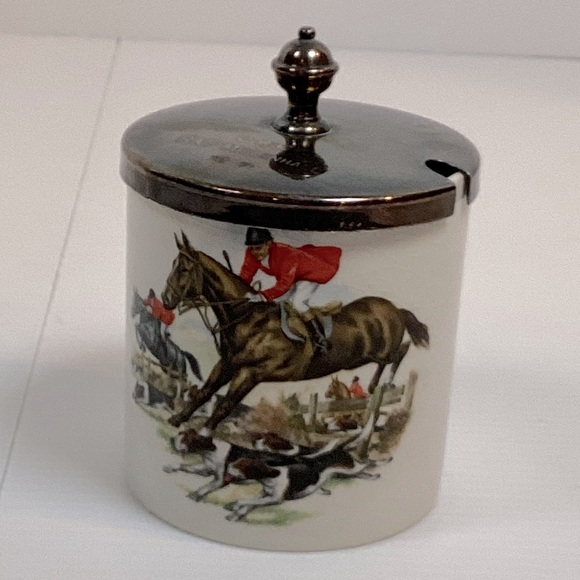 Antique Royal Norfolk Stafordshire England Sugar Bowl With Lid Marked OWC RAF
